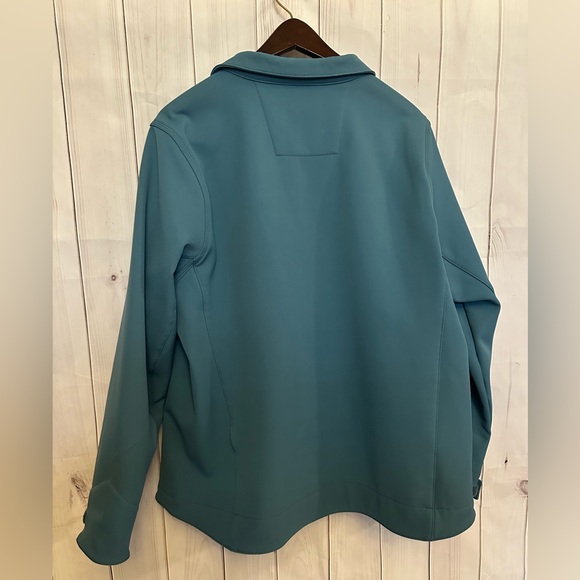 Carhartt Women’s XL Fleece-Lined Softshell Zip Jacket Teal Outdoor Workwear - Picture 3 of 9